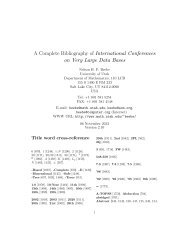 A Complete Bibliography of International Conferences on Very ...