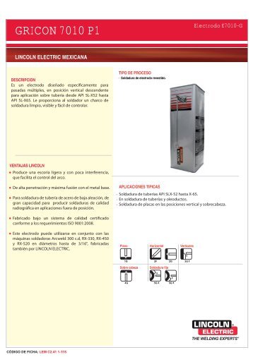 GRICON 7010 P1 - Lincoln Electric