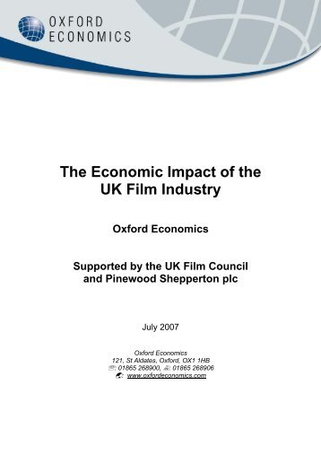 The Economic Impact of the UK Film Industry - BFI - British Film ...