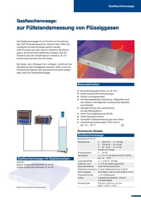 Ultra High Purity - Anwendungen - WIKA Argentina SA