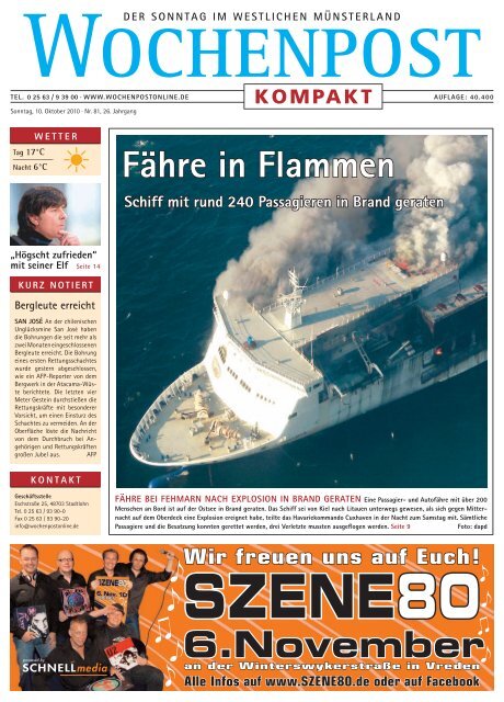 Fähre in Flammen