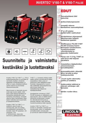 Invertec V160-T Finnish .qxd - Lincoln Electric