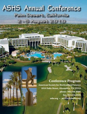 2010 Conference Program - American Society for Horticultural Science