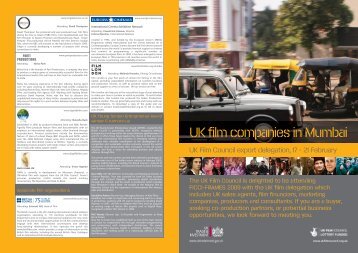 UK film companies in Mumbai - BFI - British Film Institute