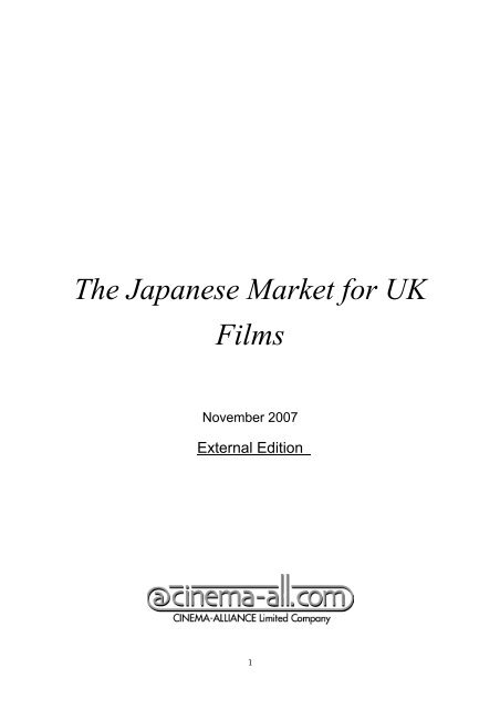 The Japanese Market for UK Films - BFI