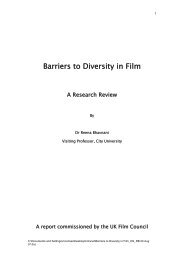 Barriers to Diversity in Film – A Research Review – Aug 07