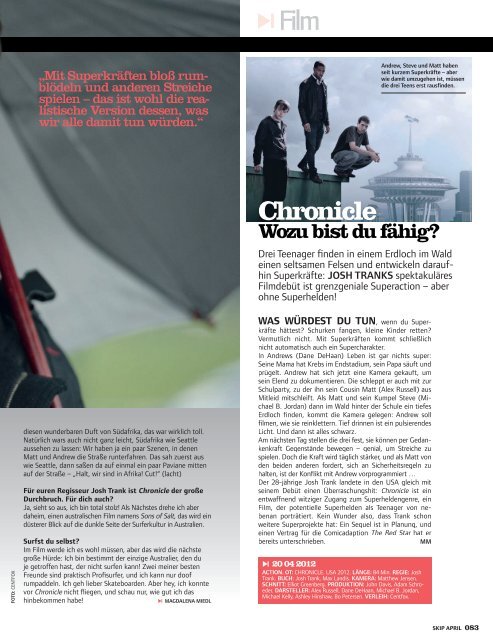 SKIP - Das Kinomagazin, April 2012