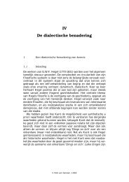 IV De dialectische benadering