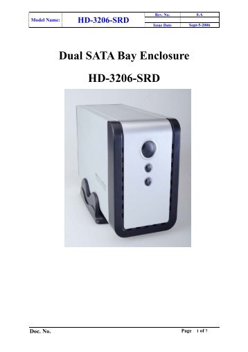 Dual SATA Bay Enclosure HD-3206-SRD - Comix.com.tw