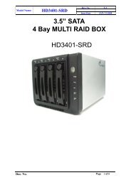 3.5” SATA 4 Bay MULTI RAID BOX HD3401-SRD