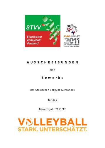 AUSSCHREIBUNGEN - Steirischer Volleyballverband