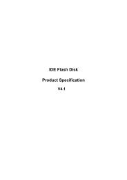 IDE Flash Disk Product Specification - Comix.com.tw