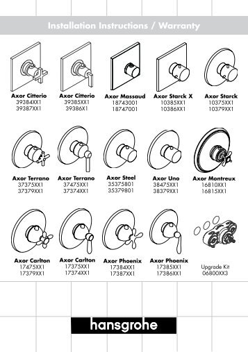 Installation Instructions / Warranty - Hansgrohe