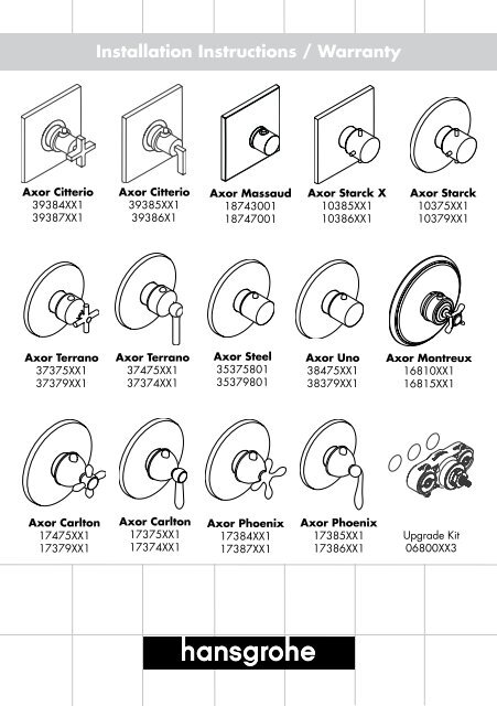 Installation Instructions Warranty