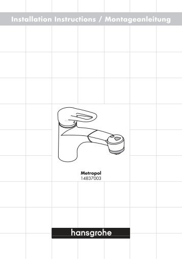 Installation Instructions / Montageanleitung - Hansgrohe