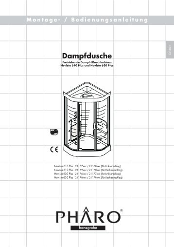 Aufbauanleitung am Beispiel der Dampfdusche 610 - Hansgrohe