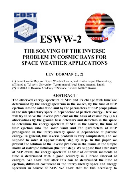 ESWW-2 - ESA Space Weather Web Server