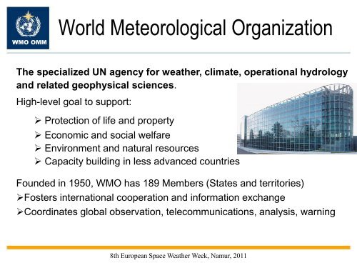 The WMO Inter-Programme Coordination Team on Space Weather