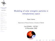 Modeling of solar energetic particles in interplanetary space