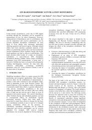 Ionospheric Scintillation Monitoring - ESA Space Weather Web Server