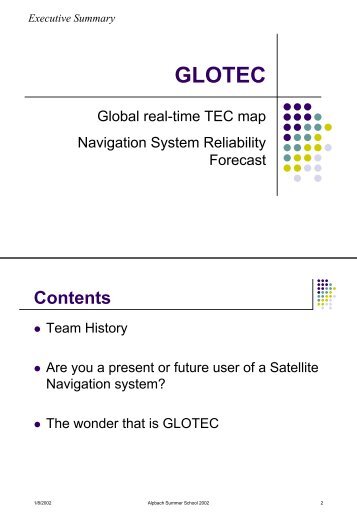 GLOTEC - ESA Space Weather Web Server