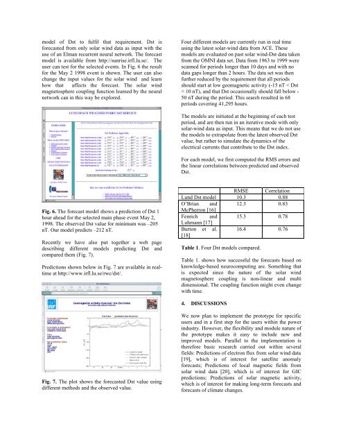 forecasting space weather and effects using knowledge-based ...