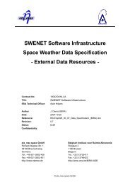 SWENET Software Infrastructure Space Weather Data Specification ...