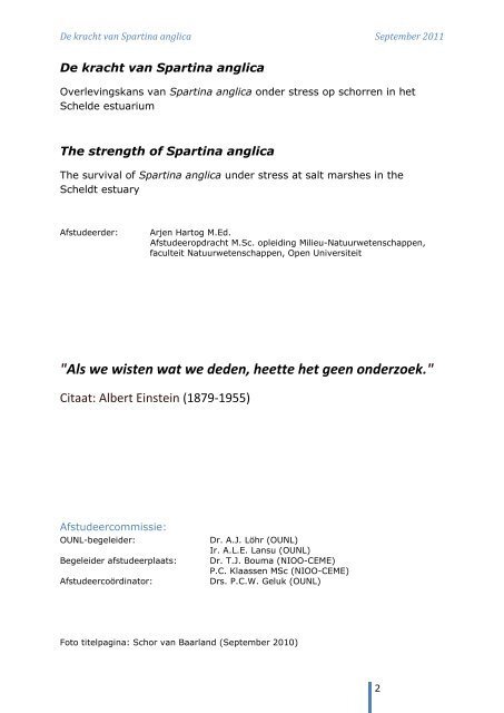 De kracht van Spartina anglica..pdf - DSpace at Open Universiteit ...