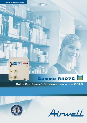 Gamme R407C Splits Sytèmes à condensation à eau - airwell web site