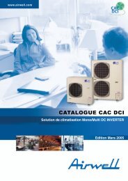 Gamme CAC DCI Solutions de climatisation Mono/Multi