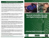 Marshall Information Security and Digital Evidence [MISDE]