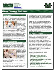 Biotechnology In Action | Marshall University Forensic Science Center