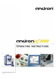 andronic 2060 operating manual (V 1.4) - andron GmbH