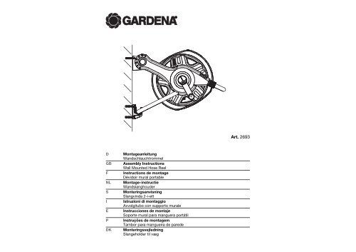 OM, Gardena, Wall Mounted Hose Reel, Art 02693-20, 2009-06