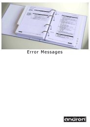 Error Messages - andron GmbH