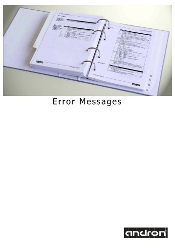 Error Messages - andron GmbH