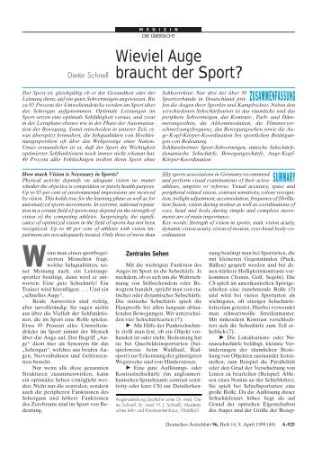 Wieviel Auge braucht der Sport? - Dynamic-Eye