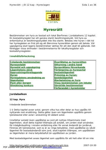 Hyresrätt - iFokus