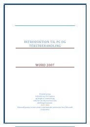 Introduktion til Pc og Tekstbehandling