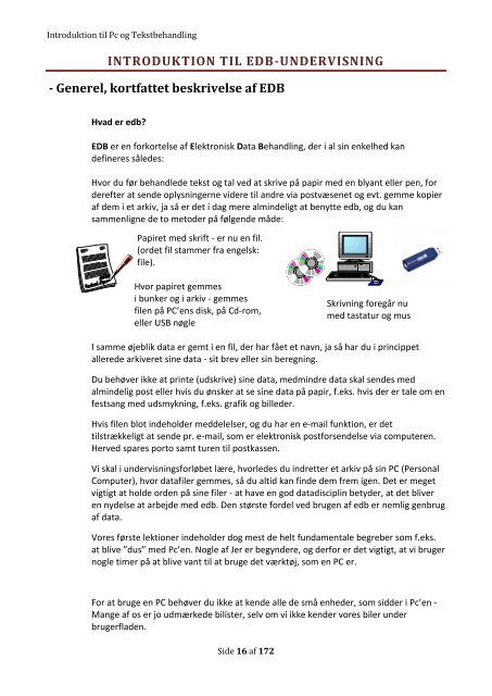 Introduktion til Pc og Tekstbehandling