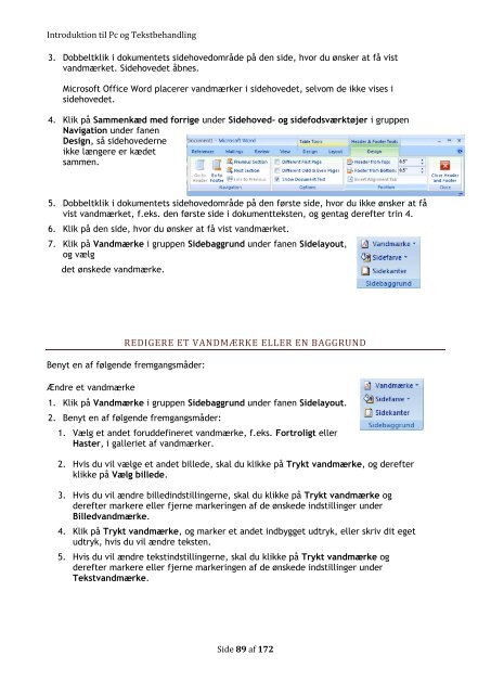 Introduktion til Pc og Tekstbehandling