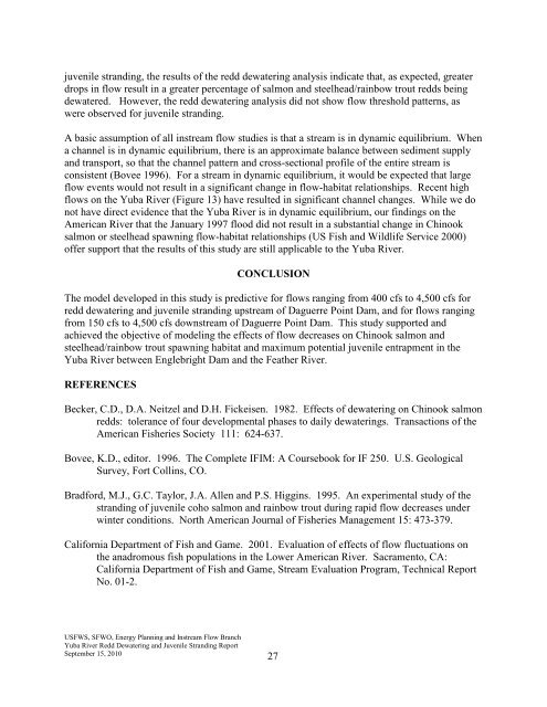 relationships between flow fluctuations and redd dewatering and ...