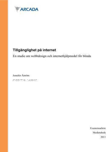 Tillgänglighet på internet - Theseus