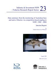 NSW Research Report Series No 23 - Fisheries Reports