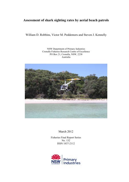 Assessment of shark sighting rates by aerial ... - Fisheries Reports