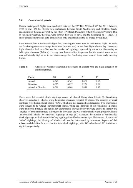 Assessment of shark sighting rates by aerial ... - Fisheries Reports