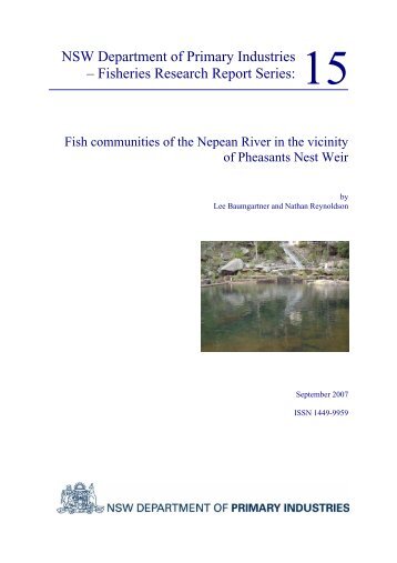 NSW Research Report Series No 15 - Fisheries Reports