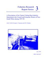 NSW Research Report Series No 3 - Fisheries Reports