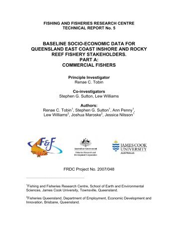Tobin et al 2010. Baseline socio-ec report - A ... - Fisheries Reports