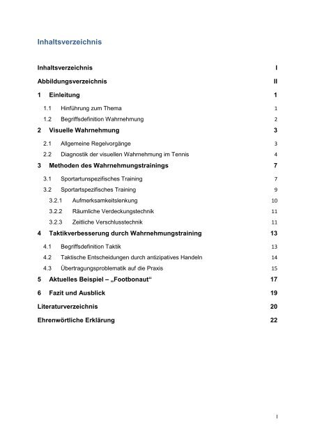 Seminararbeit - Wahrnehmungstraining als ... - Dynamic-Eye